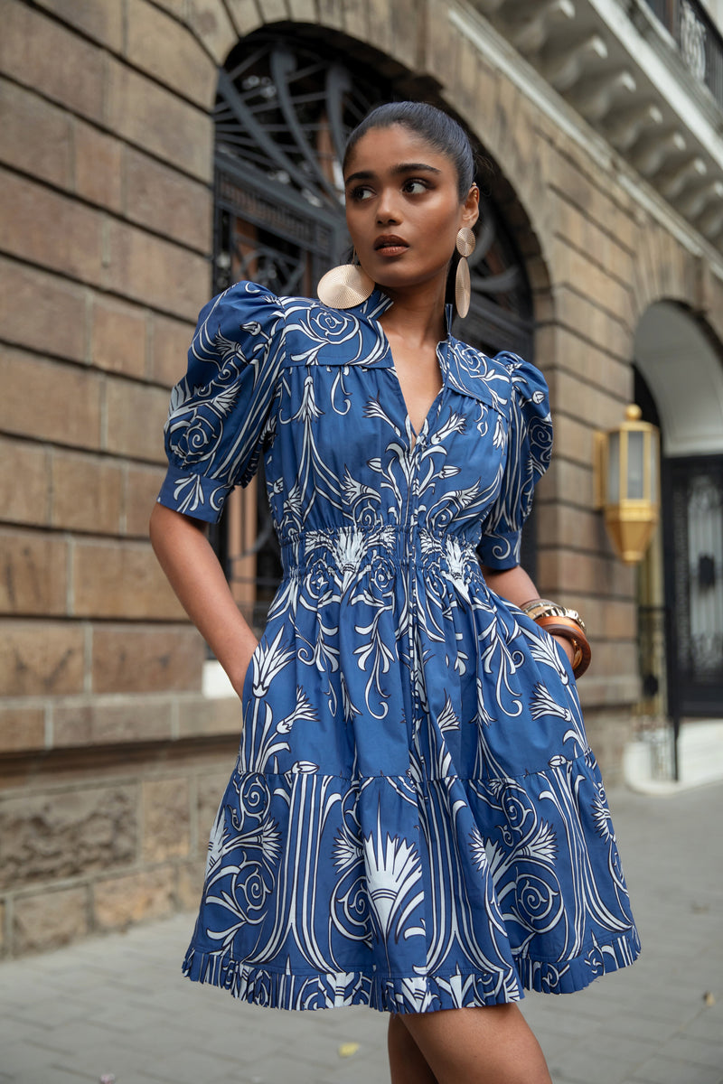 Iron Veil Navy Alice Mini Dress | Beyond by Vera