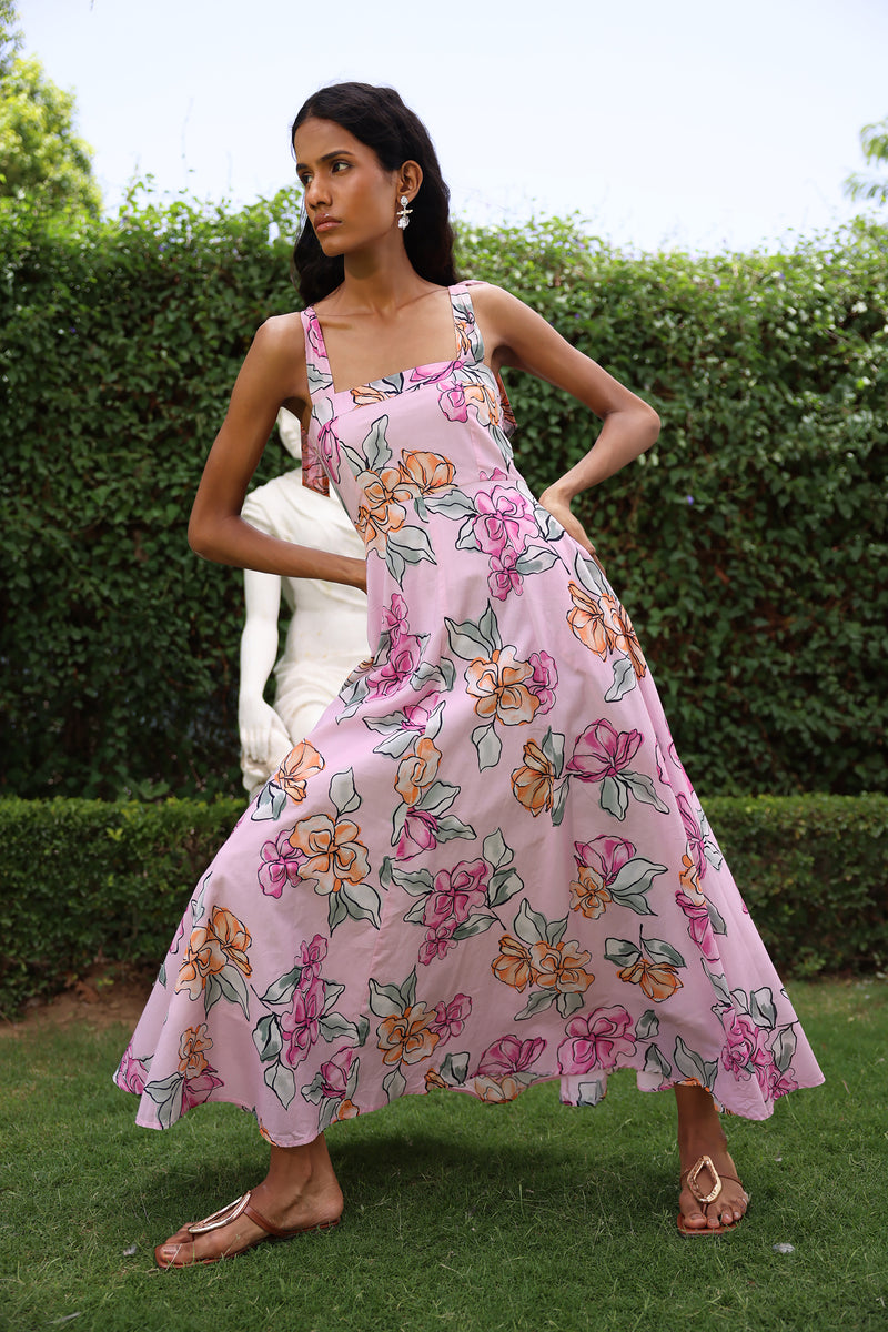 Via Roma Blush Pearl Maxi Dress | Beyond by Vera