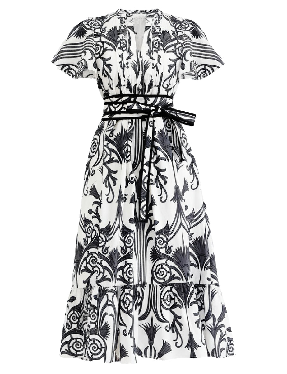 Iron Veil Charcoal Leni Midi Dress | Beyond by Vera