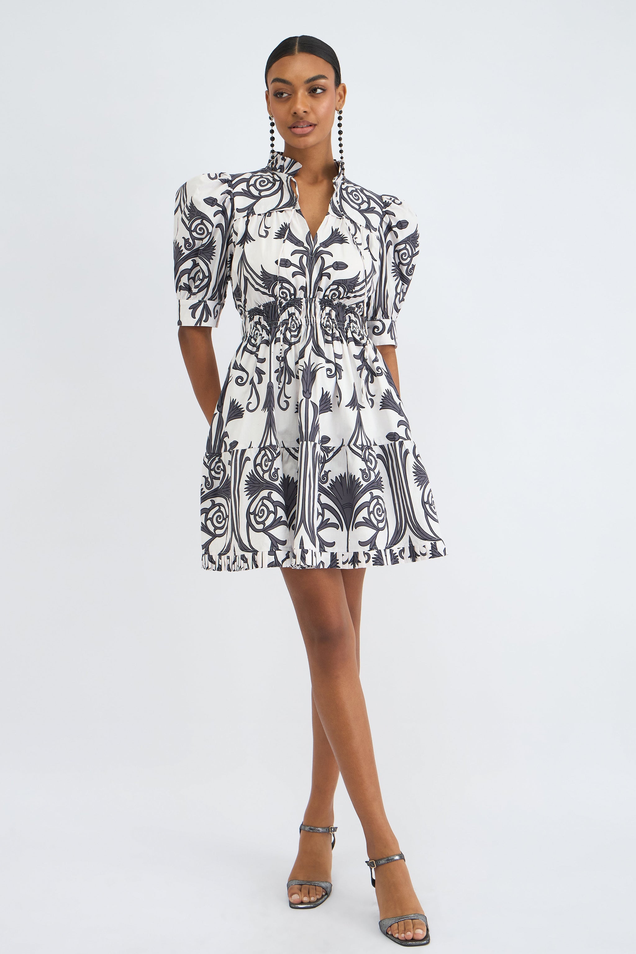Iron Veil Charcoal Alice Mini Dress | Beyond by Vera