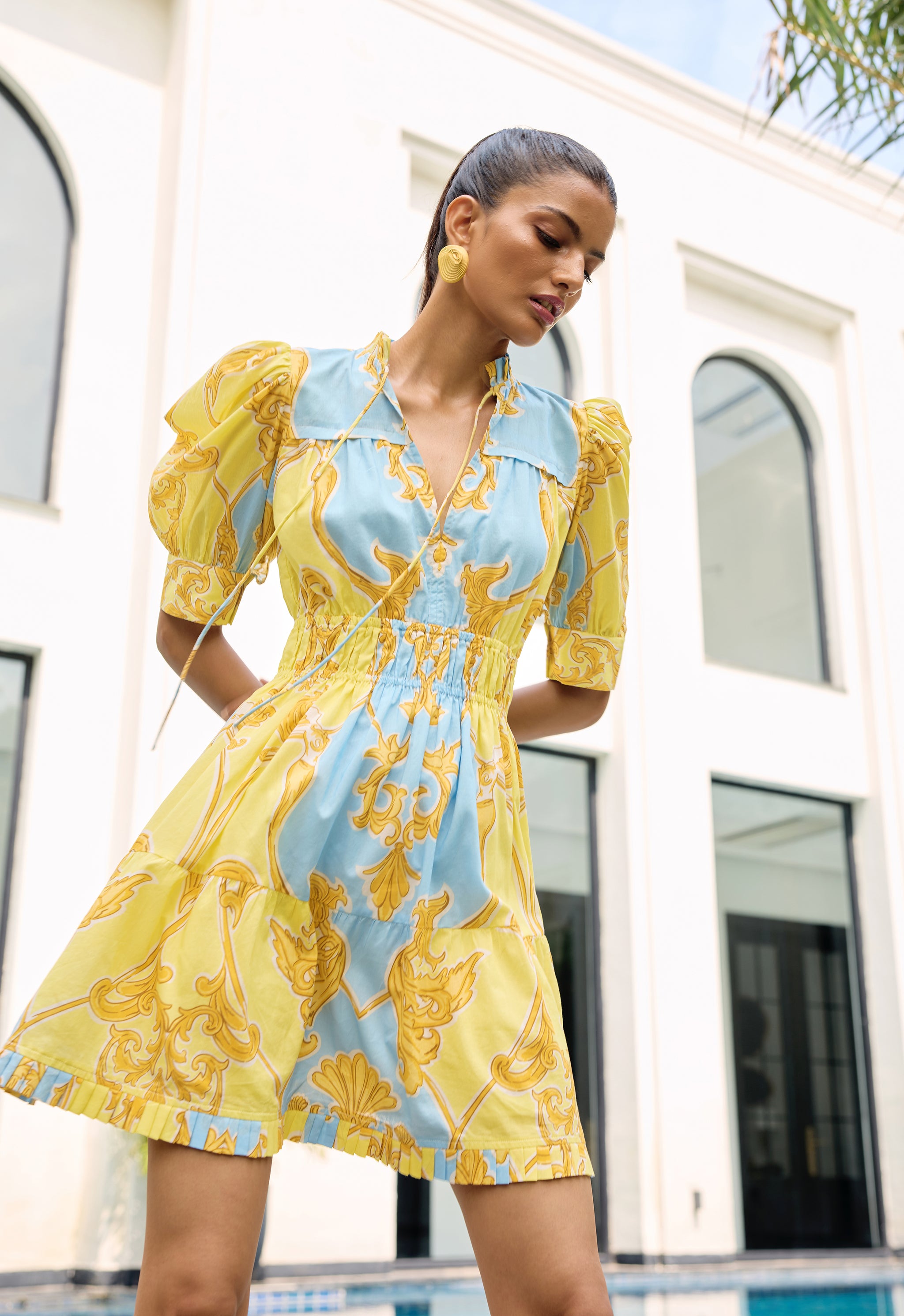 Sirens Sky Alice Cotton Voile Mini Dress