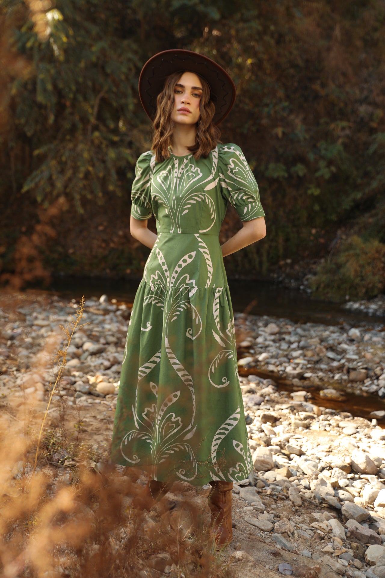 green emerald velvet dress Beyond Yoga Around The World Front Twist Dress main image 0