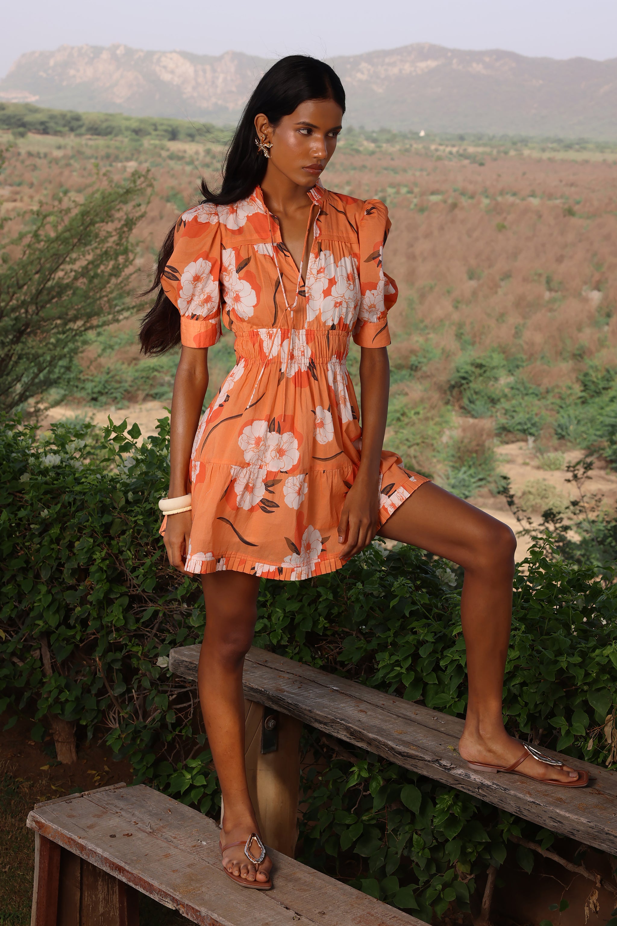 Ashburn Apricot Alice Mini Dress