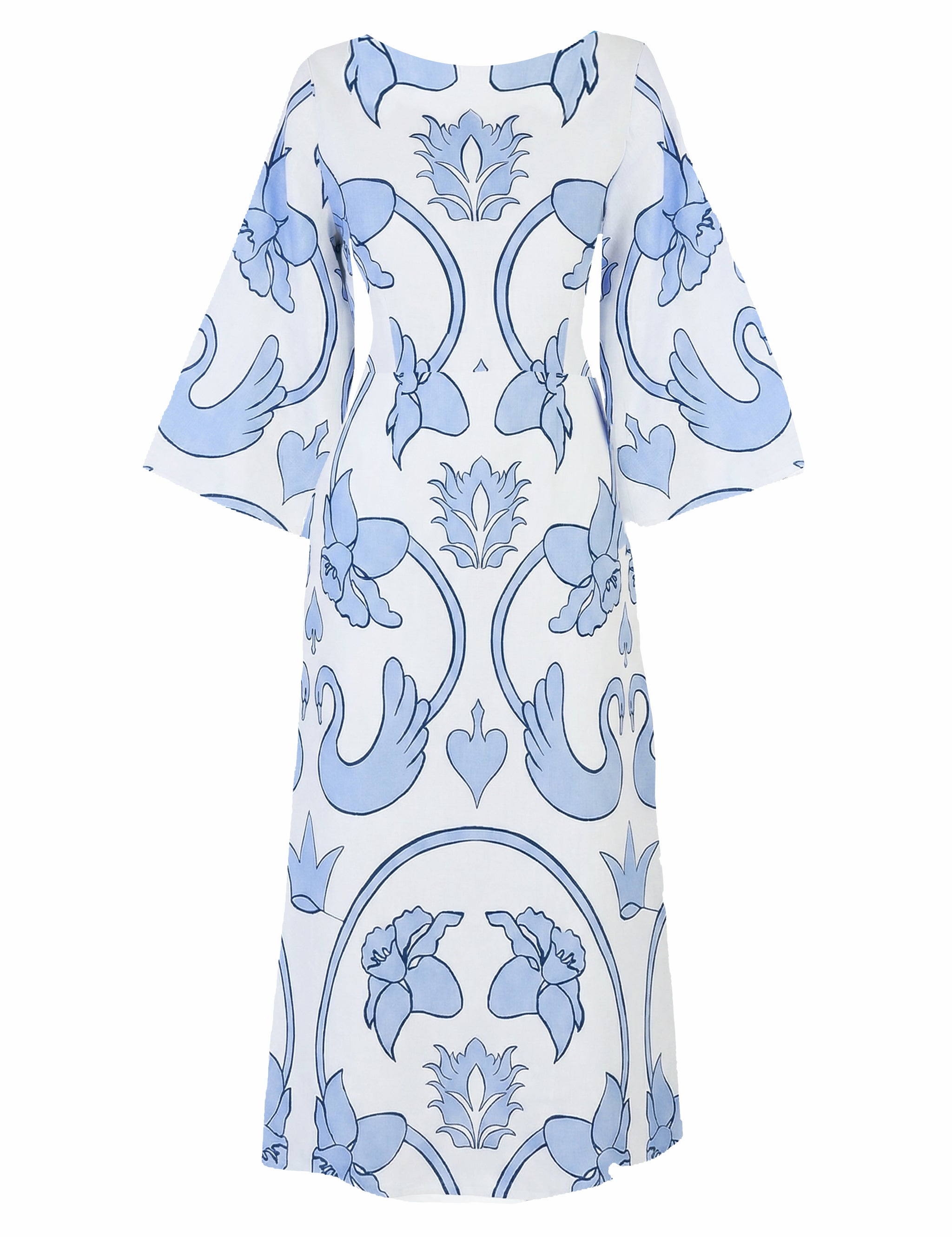 Monaco Celeste Camelia Midi Dress