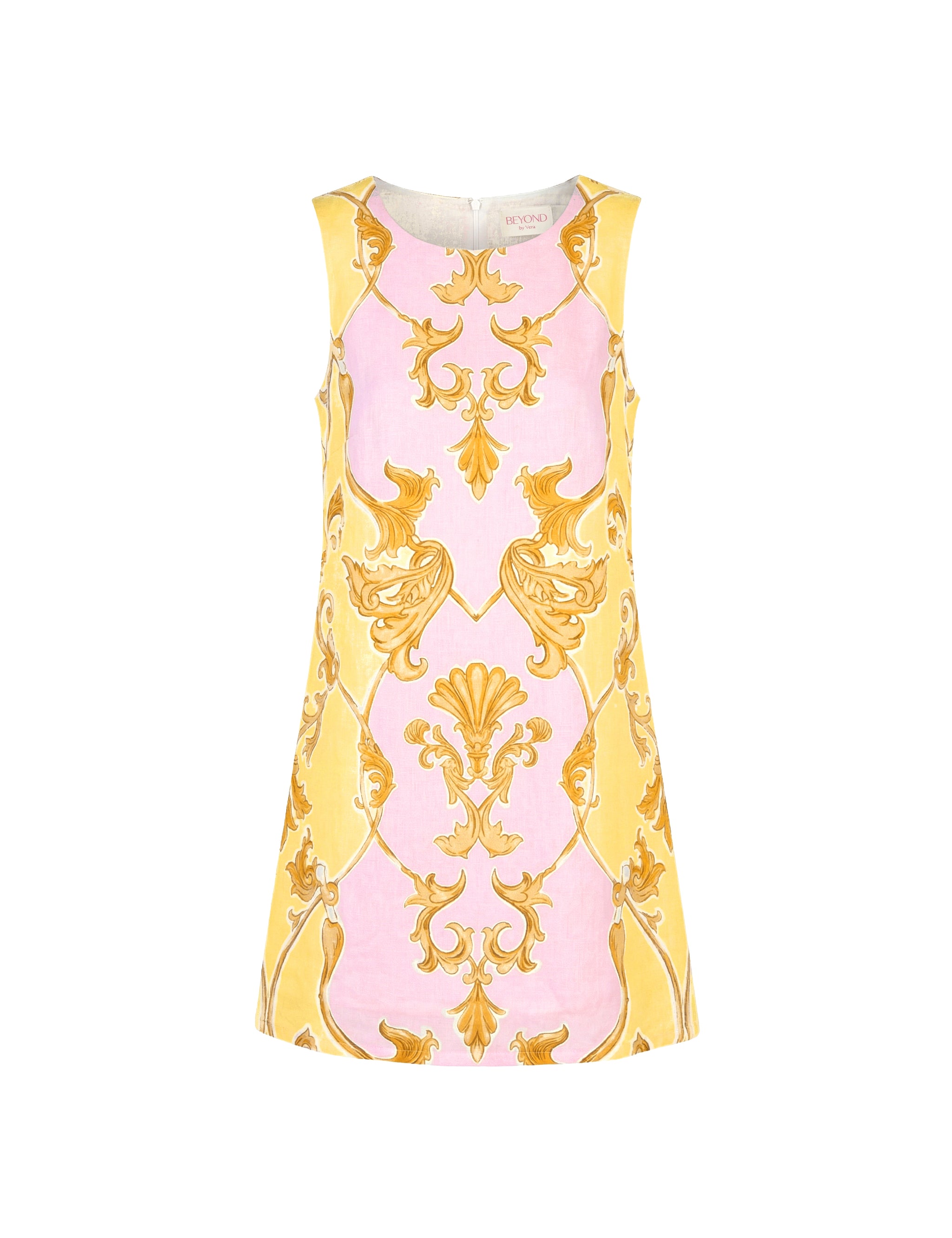 baroque print mini dress Baroque Print Shirt Mini Dress