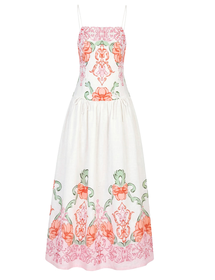 Matinee Rose Lucy Cotton-Linen Midi Dress