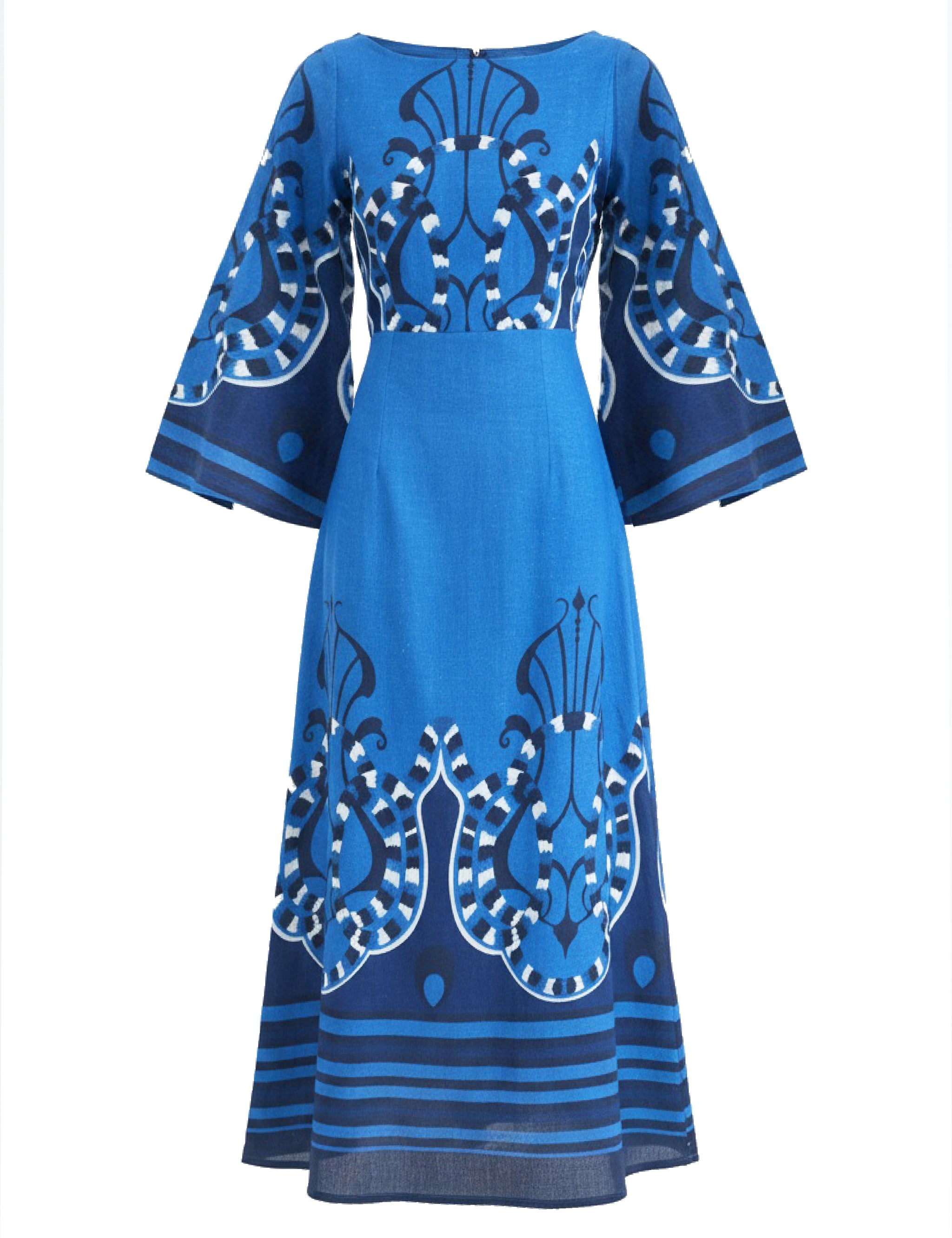 Camelia Dress in Harbor Azure